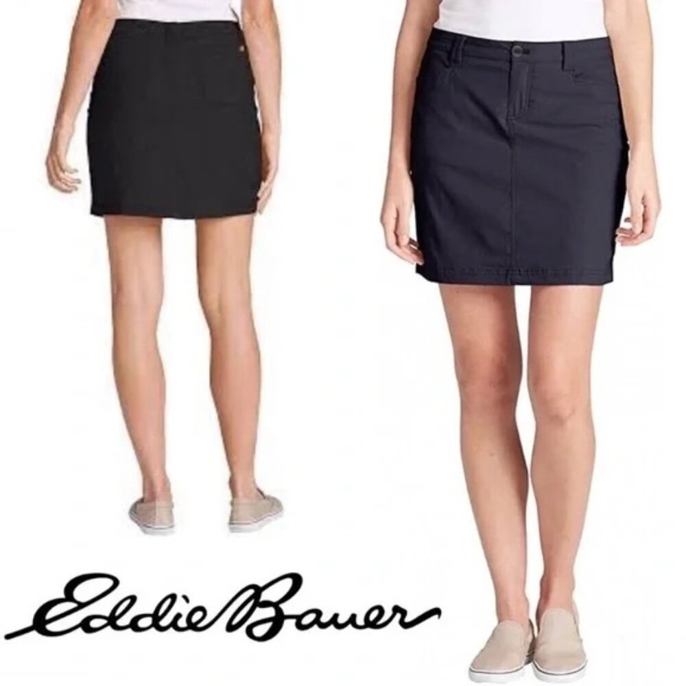 Eddie Bauer TWO Skirts/Skorts Size 4 / Black & Grey, Brand New with Tags
